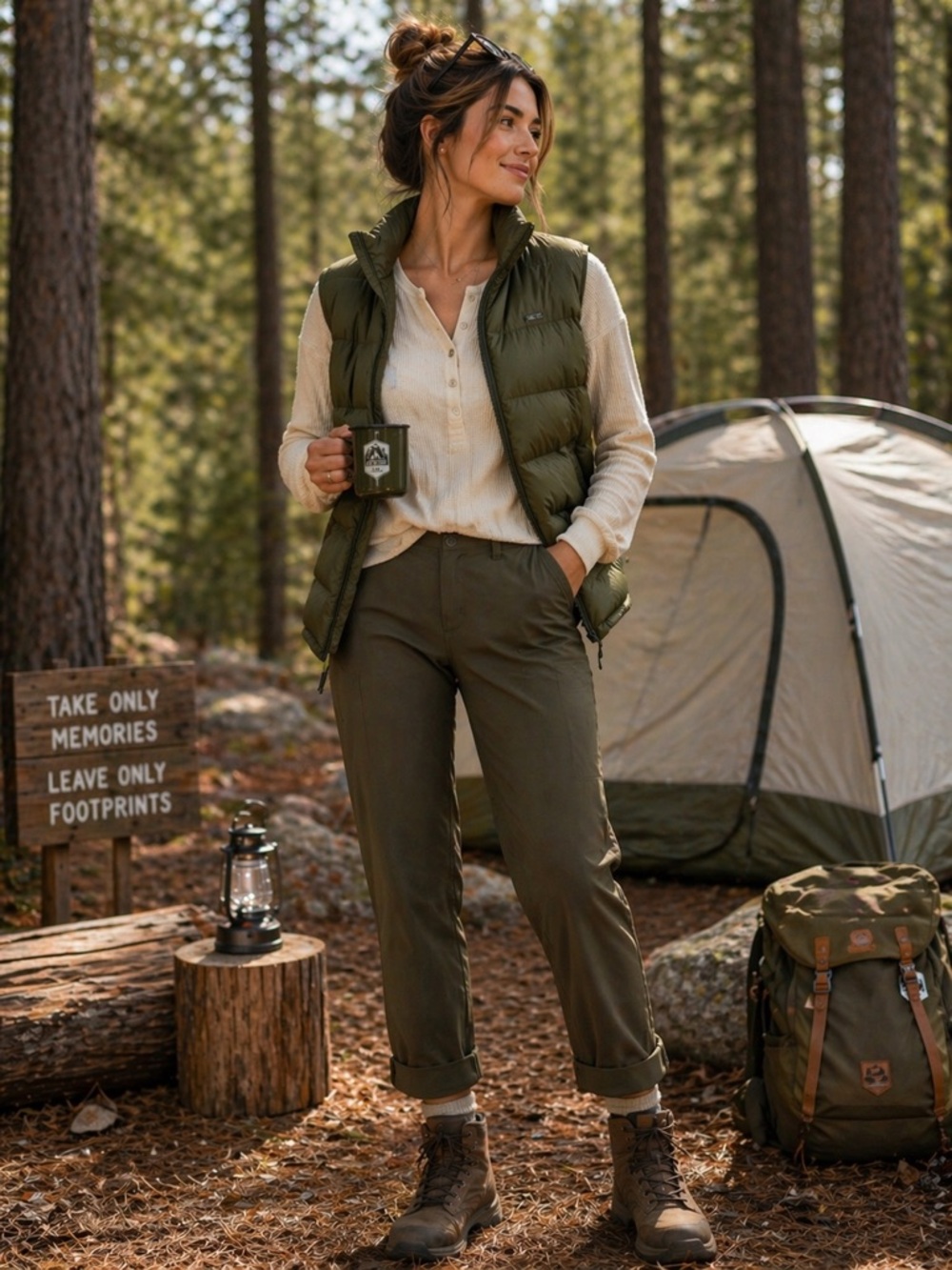 REI Women’s Olive Green LET’S CAMP Convertible Shorts Capris Pants 12 NEW